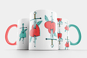 Sword & Heart design set, a Decorative Illustration by OKart.studio (Thumbnail 3 of 6)