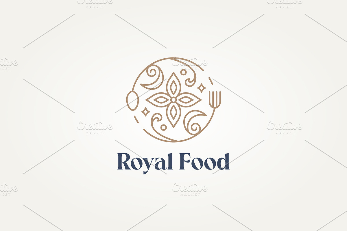luxury restaurant line art logo, a Branding & Logo Template by Blazybone