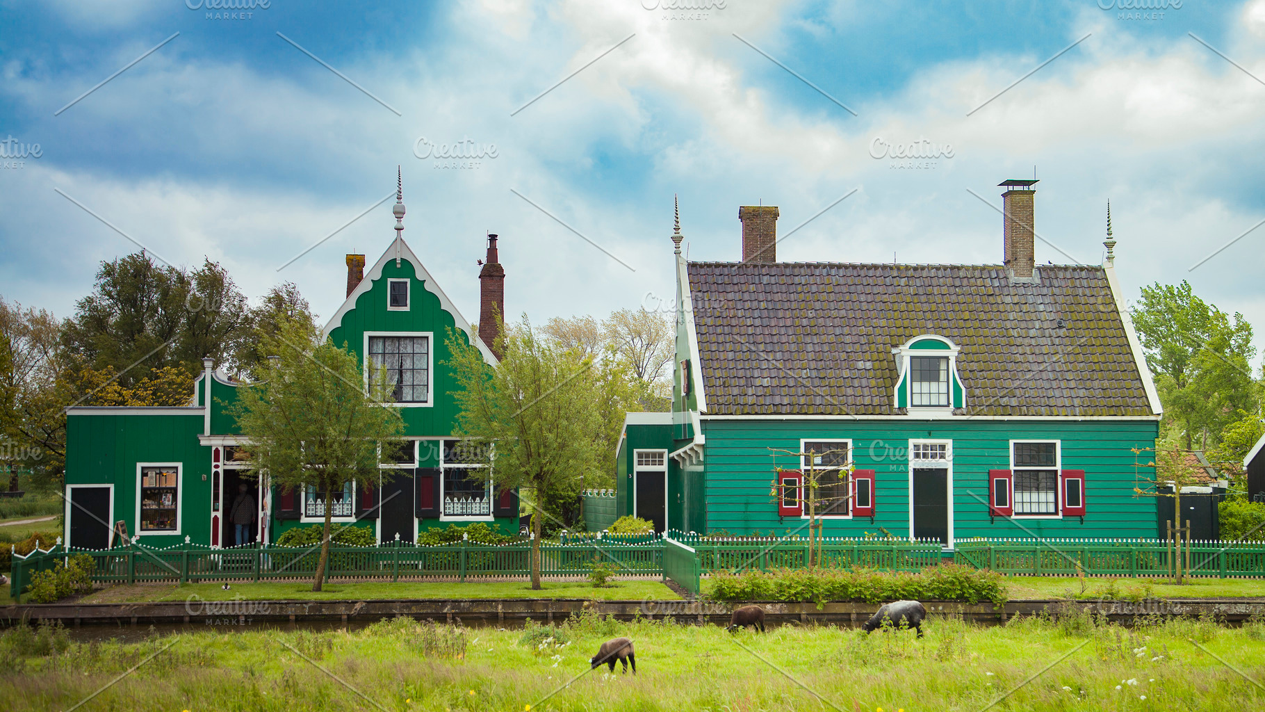 old dutch village with canals and windmills, a Photo by Pictures for you!!!!!!!!!