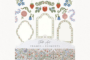 Folk Art Frames borders Scandinavian