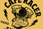 Cafe Race T-shirt Print, a Texture Illustration by swsctn (Thumbnail 2 of 3)