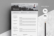 Resume/CV With Cover Letter, a Resume Template by White Graphic (Thumbnail 1 of 2)