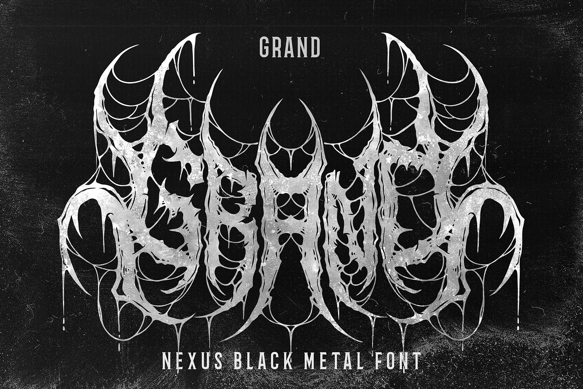Nexus Blackmetal Font, a Blackletter Font by Blackmetalfont (Photo 3 of 6)