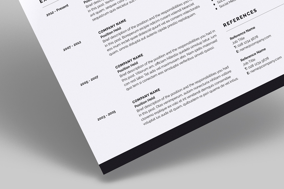 Resume - Curriculum Vitae Mockup, an Advertising Mockup by Illusiongraphic (Photo 18 of 22)