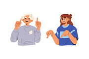 People pointing with finger set, a Person Illustration by PaperTrident (Thumbnail 6 of 7)