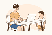 Work Life Blend Illustration, an Object Graphic by Jump Studio (Thumbnail 4 of 12)