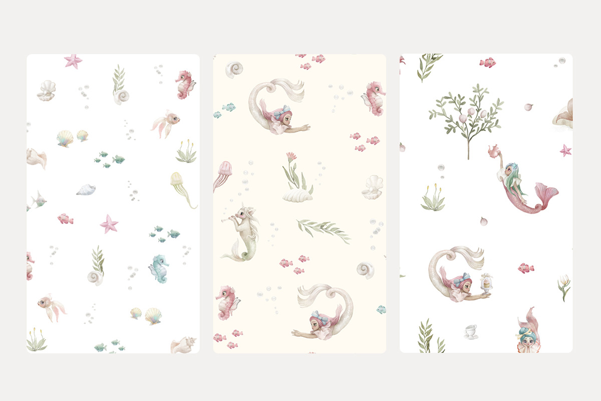Watercolor Graphics & patterns, a Wallpaper Graphic by TanyaSchuka (Photo 3 of 16)
