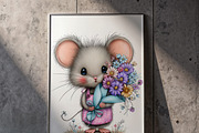 Whimsical Floral Animal Clipart Set, an Illustration by one-touch (Thumbnail 16 of 16)