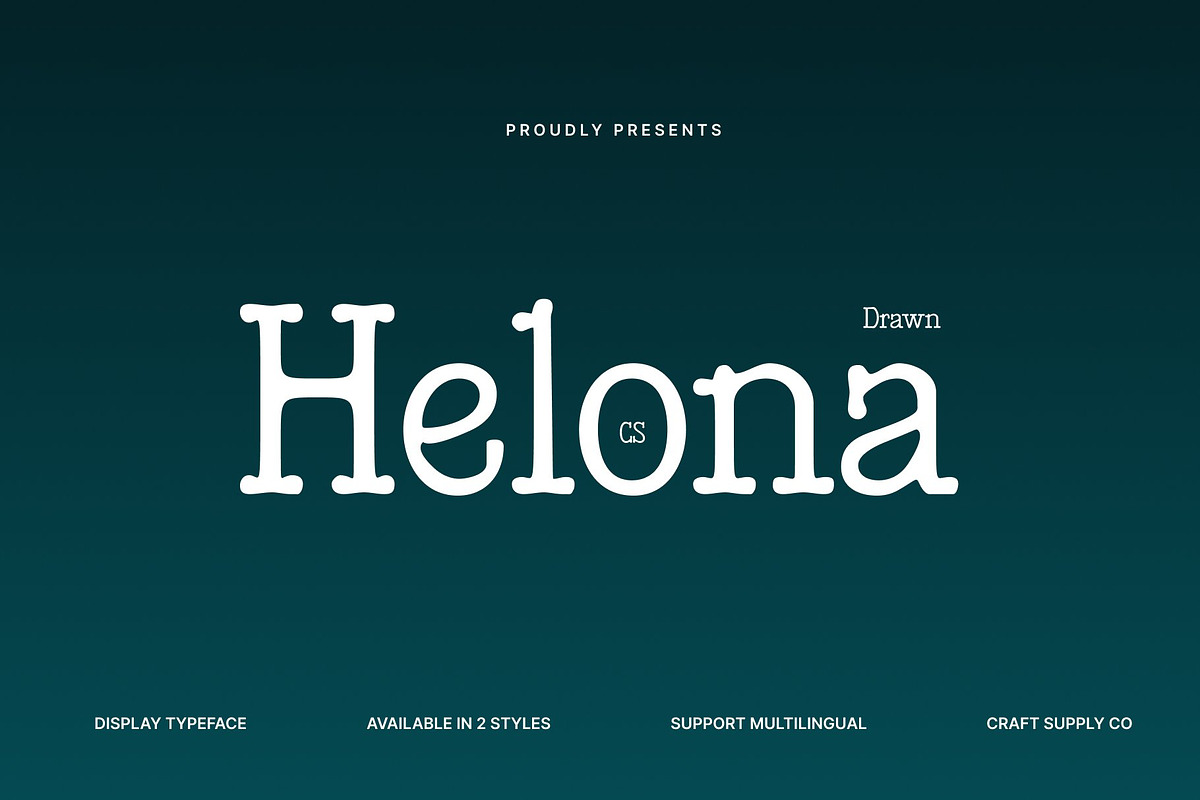 CS Helona Drawn, a Serif Font by Craft Supply Co. (Photo 1 of 8)
