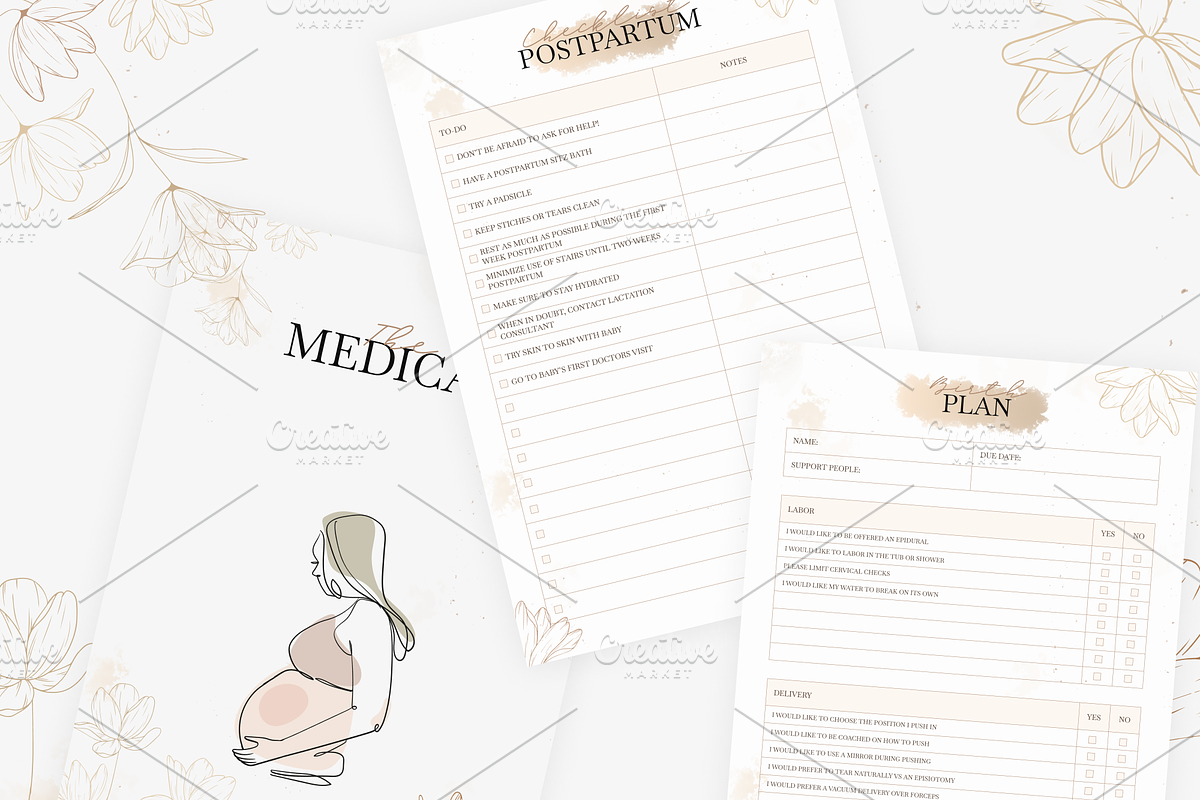 Printabel My Pregnancy Planner, a Stationery Template by Digital_Mind (Photo 3 of 10)