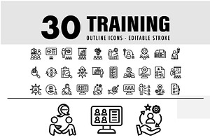 30 technology line icon, an Icon by khalwa.studio