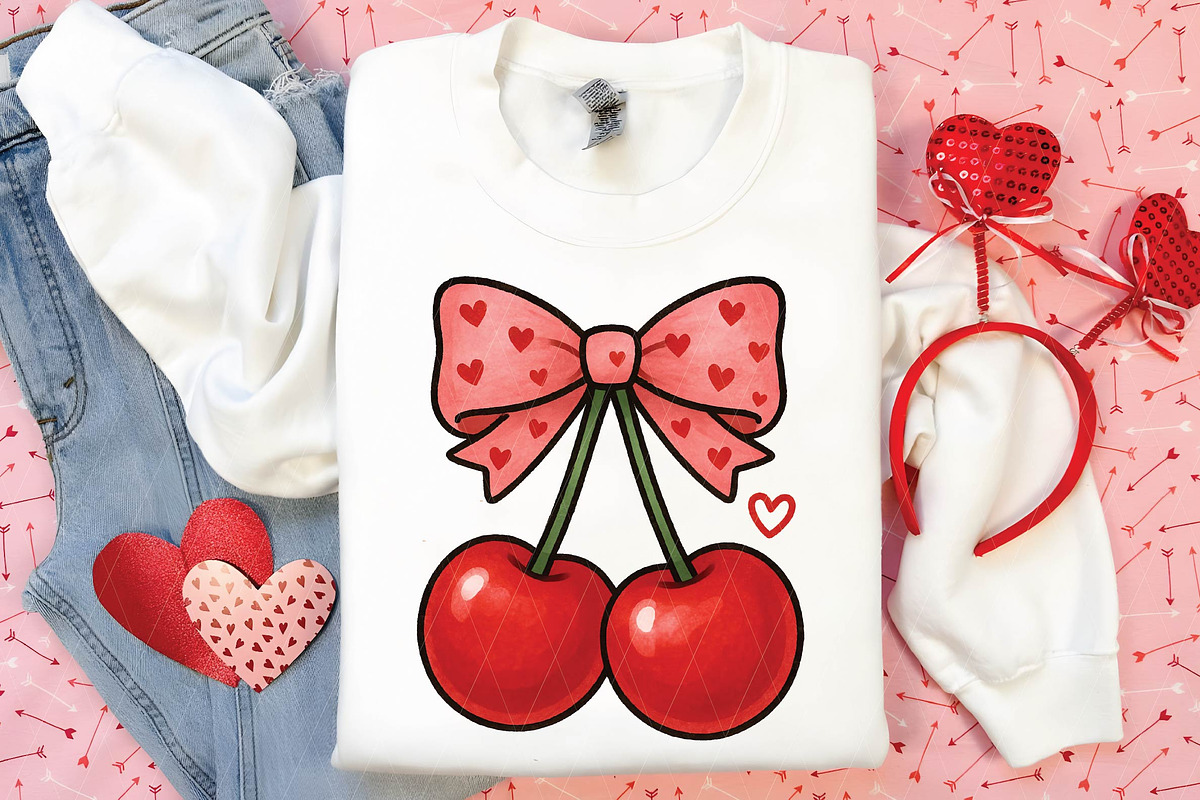 Valentine Cherry Bow Png, an Illustration by DreamPrint404 (Photo 3 of 8)