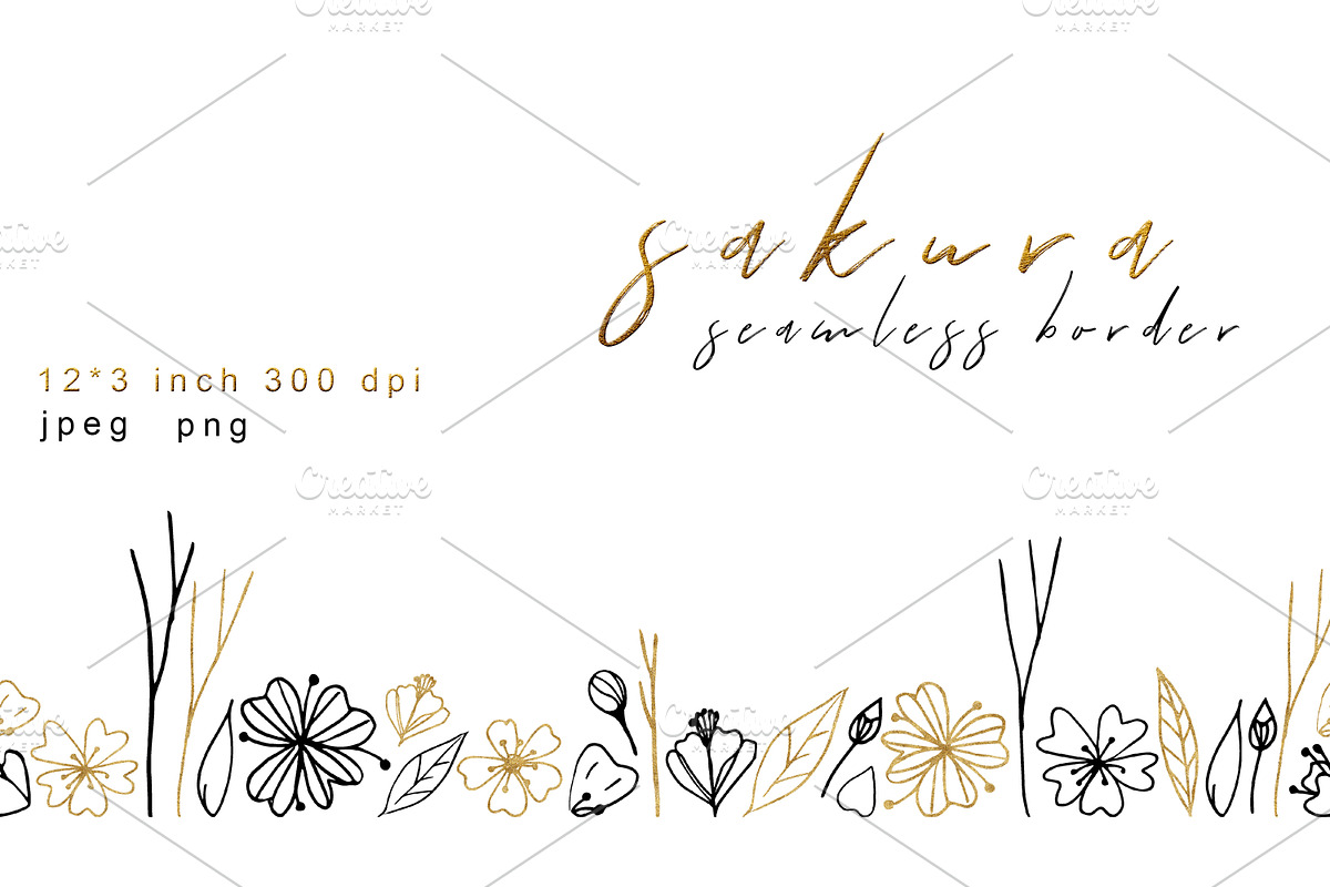 Sakura Floral Doodle Set, a Graphic by kh_cat (Photo 6 of 6)