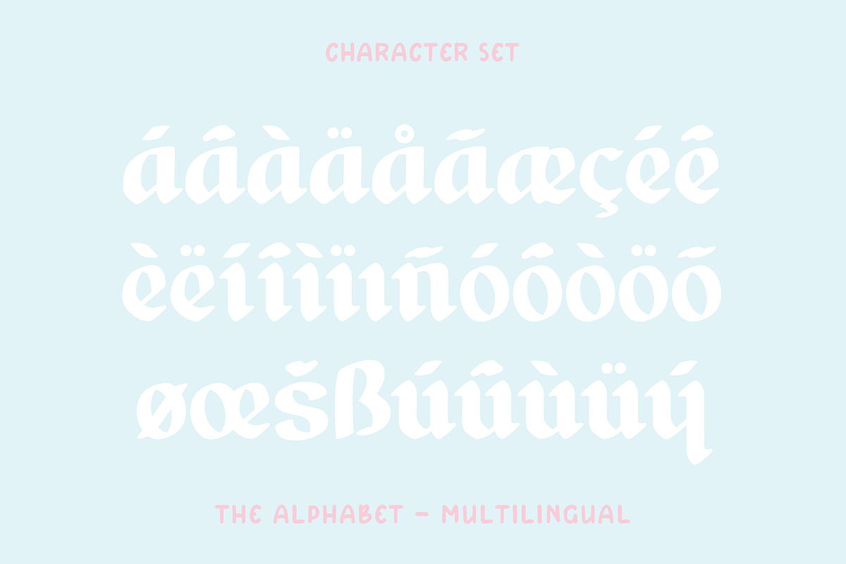 Messy Bun - Blackletter Font, a Blackletter Font by ariodsgn (Photo 4 of 9)