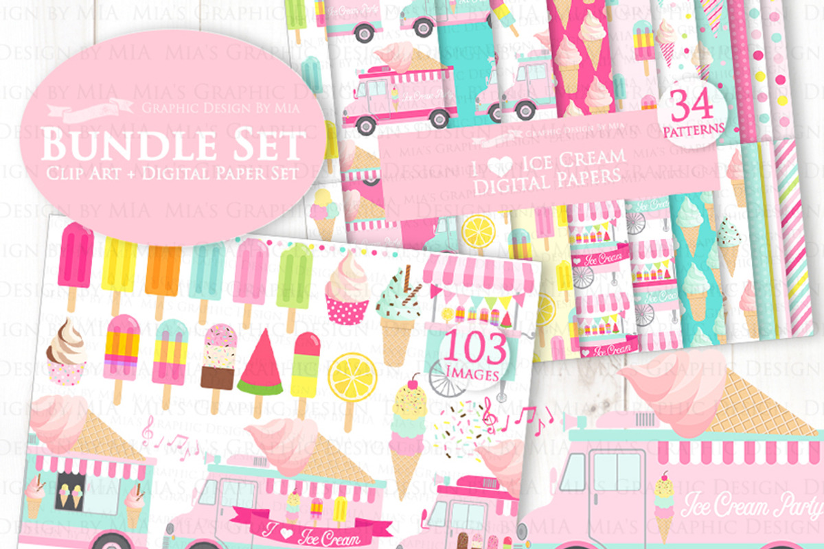 Ice Cream Party, Ice Cream Truck, an Illustration by Mia's Graphic Design (Photo 2 of 9)