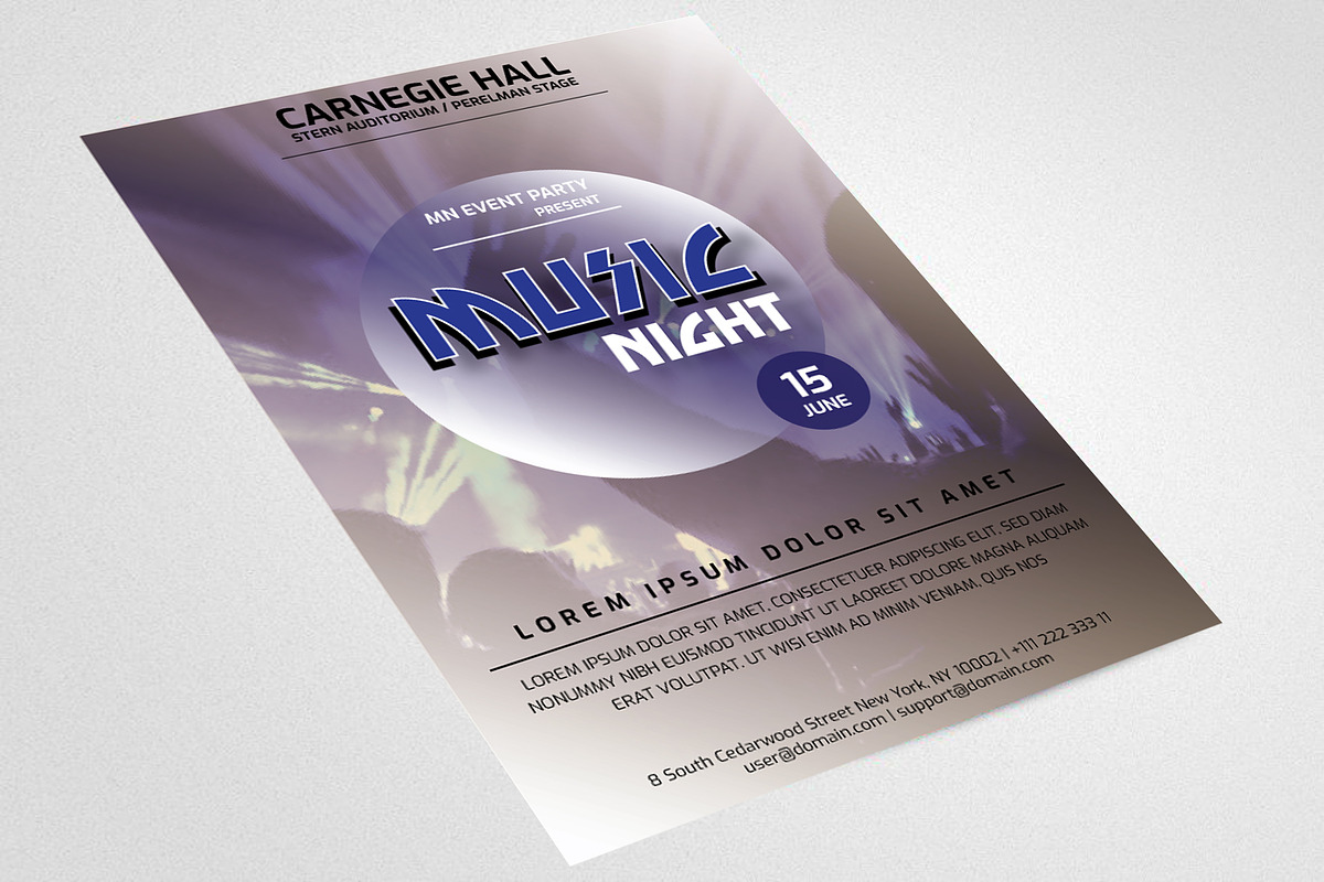 Music Night Party Flyer, a Flyer Template by PenciGraphics (Photo 3 of 3)