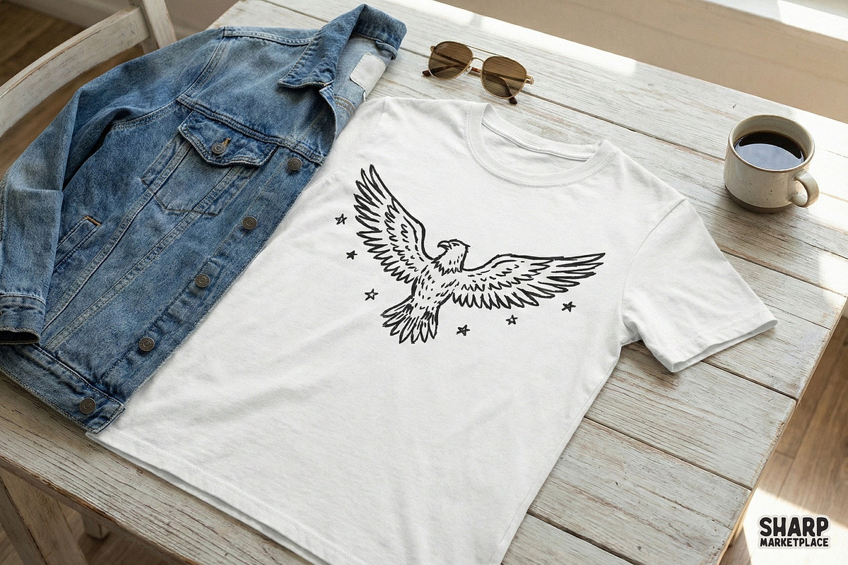 Eagle With Outstretched Wings PNG, an Illustration by SharpMarketplace (Photo 2 of 4)
