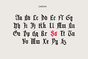 Landsknecht's Sword Blackletter font, a Blackletter Font by kaer_shop (Thumbnail 2 of 11)
