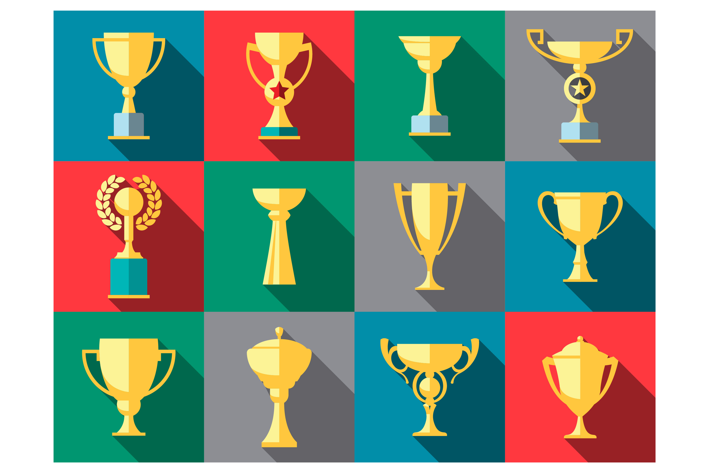 Vector winner cups, an Icon by Sunny