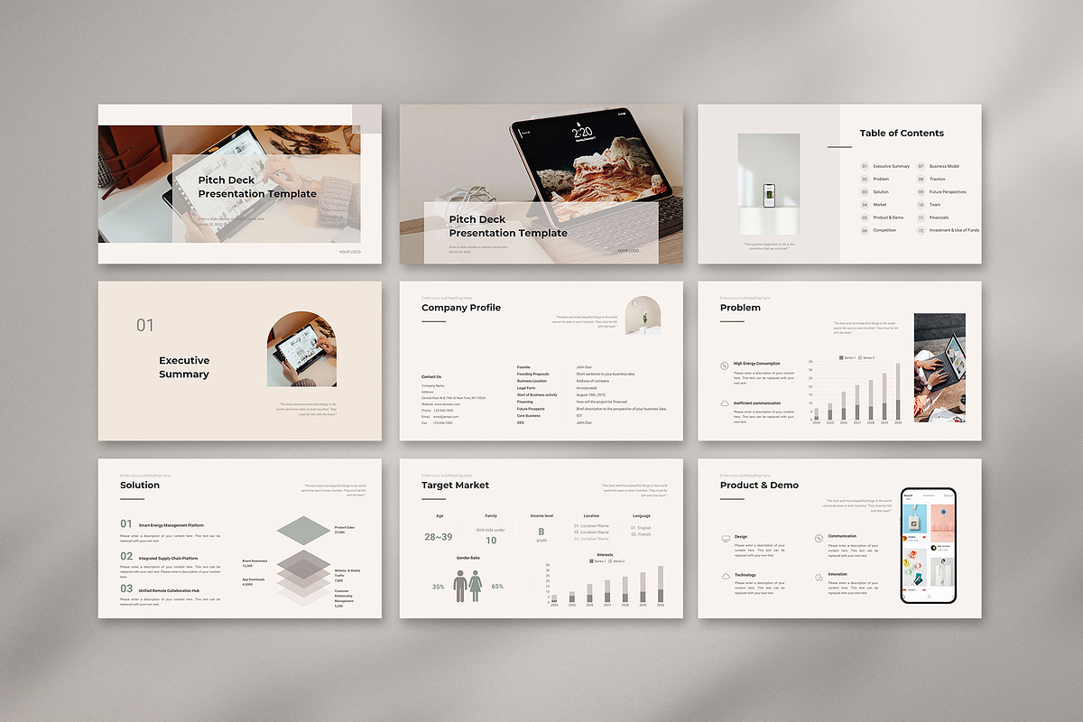 Canva Pitch Deck Presentation, a Presentation Template by CreativityForest (Photo 3 of 12)