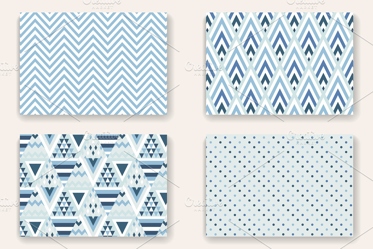8 Seamless Geometric Vector Patterns, a Pattern Graphic by Alonka's Illustrations (Photo 3 of 4)