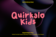 Quirkalo Kids Playful Display Font, a Sans Serif Font by mesuka (Thumbnail 1 of 5)