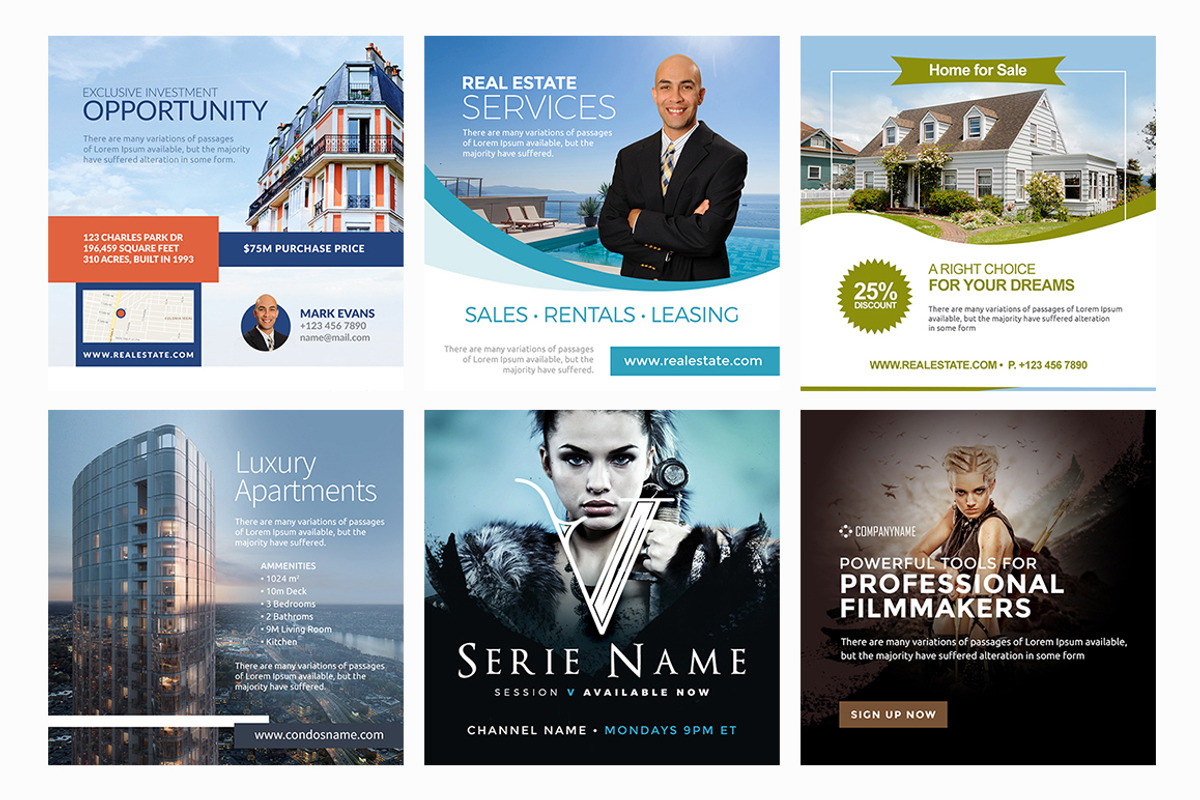 100 Multipurpose Instagram Templates, a Social Media Template by eamejia (Photo 13 of 17)