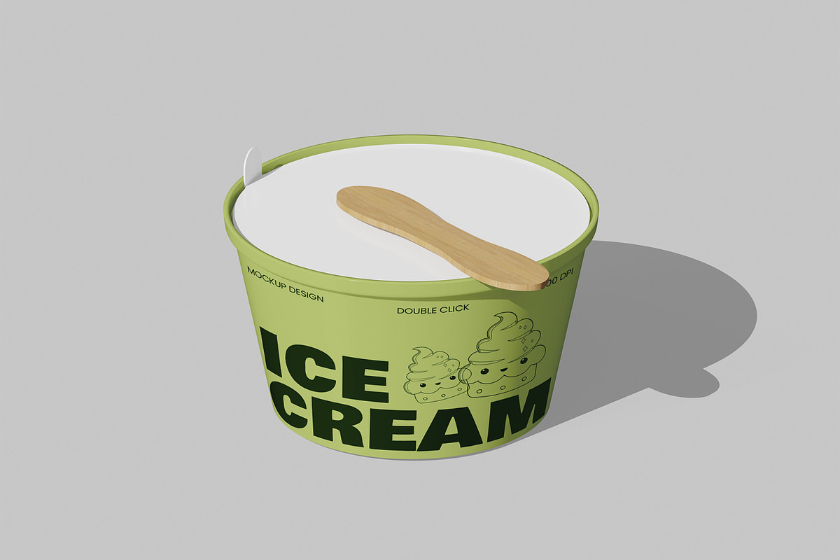 Ice Cream Cup Mockup, a Cups & Container Mockup by Unerispace (Photo 3 of 4)