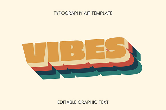 Stacked Retro Slanted Text Effect preview 4