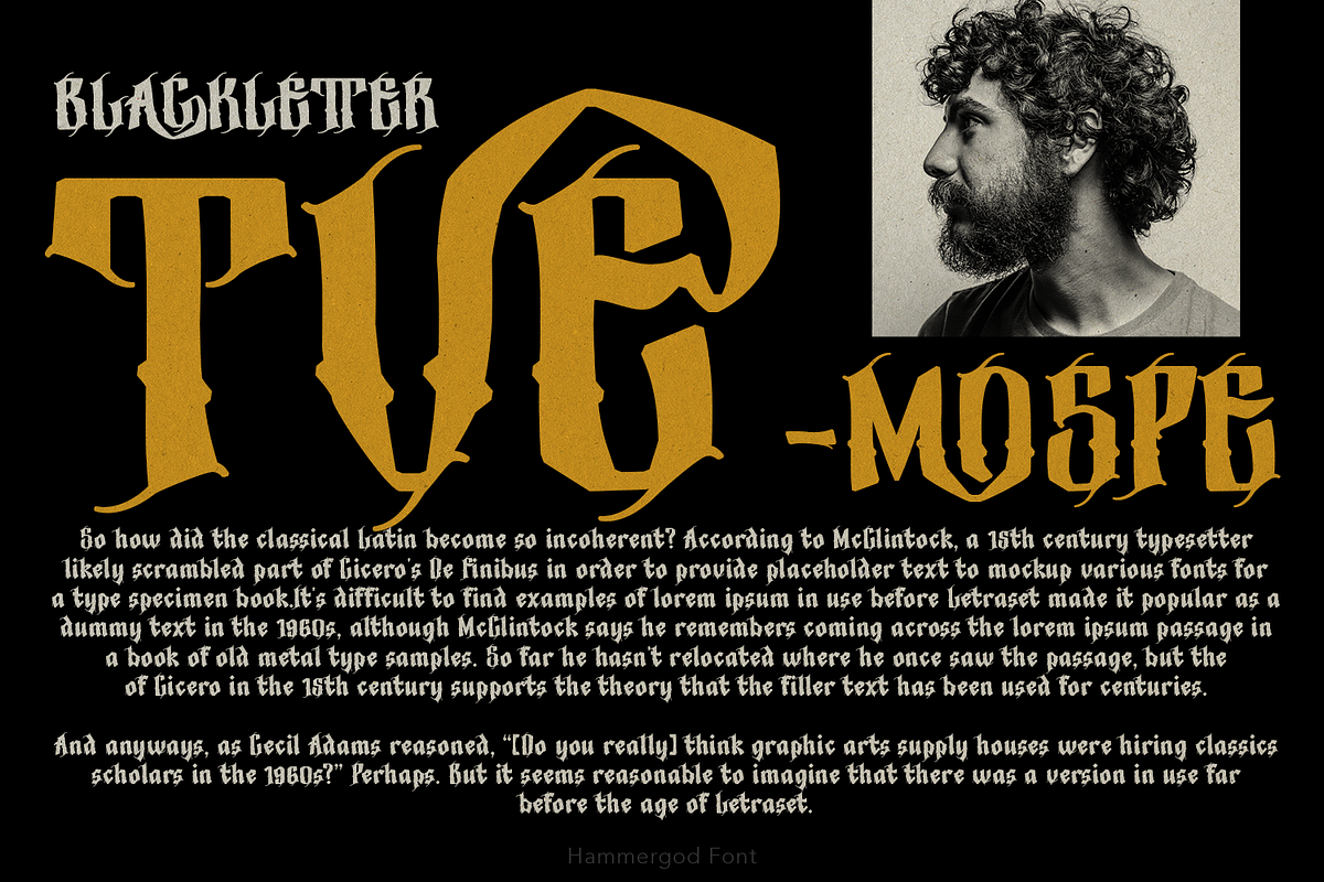 Hammergod Blackletter, a Blackletter Font by TypeClassHeroes (Photo 5 of 16)