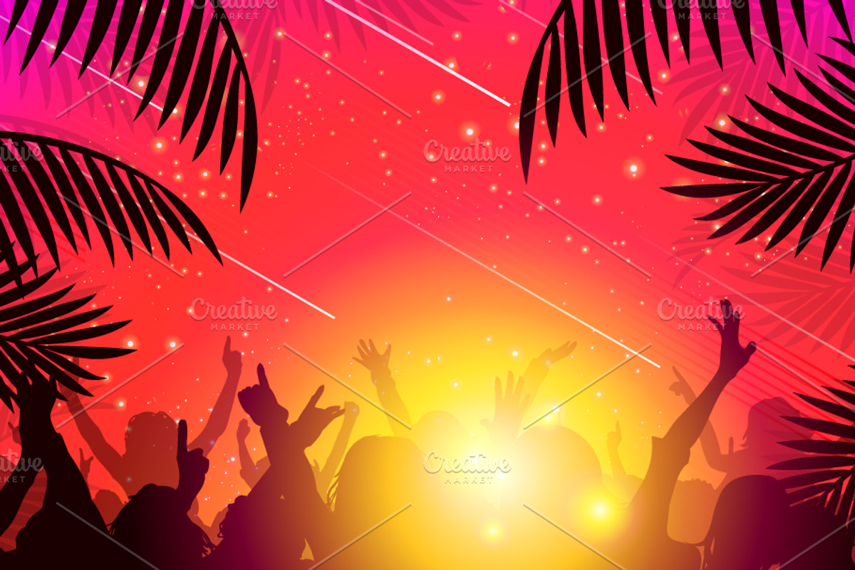 Summer Beach Party Poster, a Seasonal Illustration by Black White Mouse Design (Photo 2 of 3)