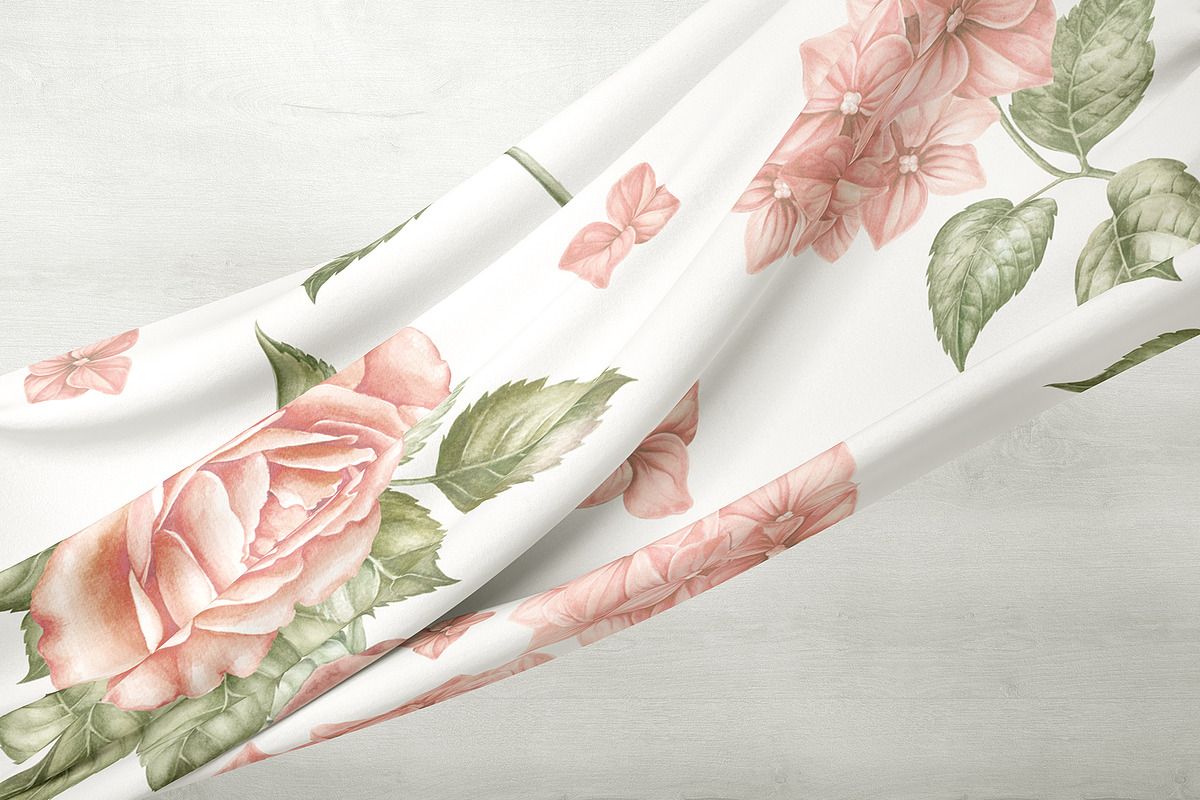 Sweet Roses and Hydrangeas, a Texture Illustration by Kotkoa (Photo 14 of 14)