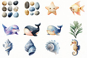 Undersea watercolor clipart, an Illustration by Designworld (Thumbnail 3 of 6)