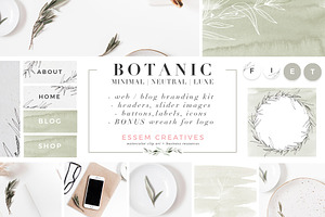 Botanical Website Blog Branding Kit