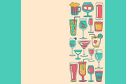 Doodle cocktail icons and patterns, a Pattern Graphic by Art Loft (Thumbnail 4 of 16)