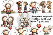 Romantic Couple & Animal Valentine, a Graphic by one-touch (Thumbnail 5 of 8)