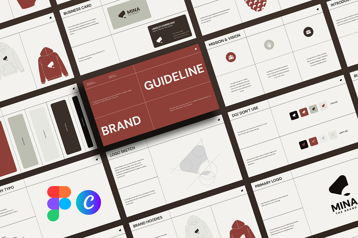MINA | Brand Guideline Figma & Canva, a Branding & Logo Template by Artisan Vibes (Photo 1 of 11)