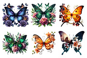 Fantasy Halloween Butterfly Clipart, an Illustration by Daily.Designs (Thumbnail 3 of 4)