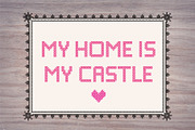 Stitching Love a cross-stitch font, a Font by Studio Indigo (Thumbnail 7 of 11)