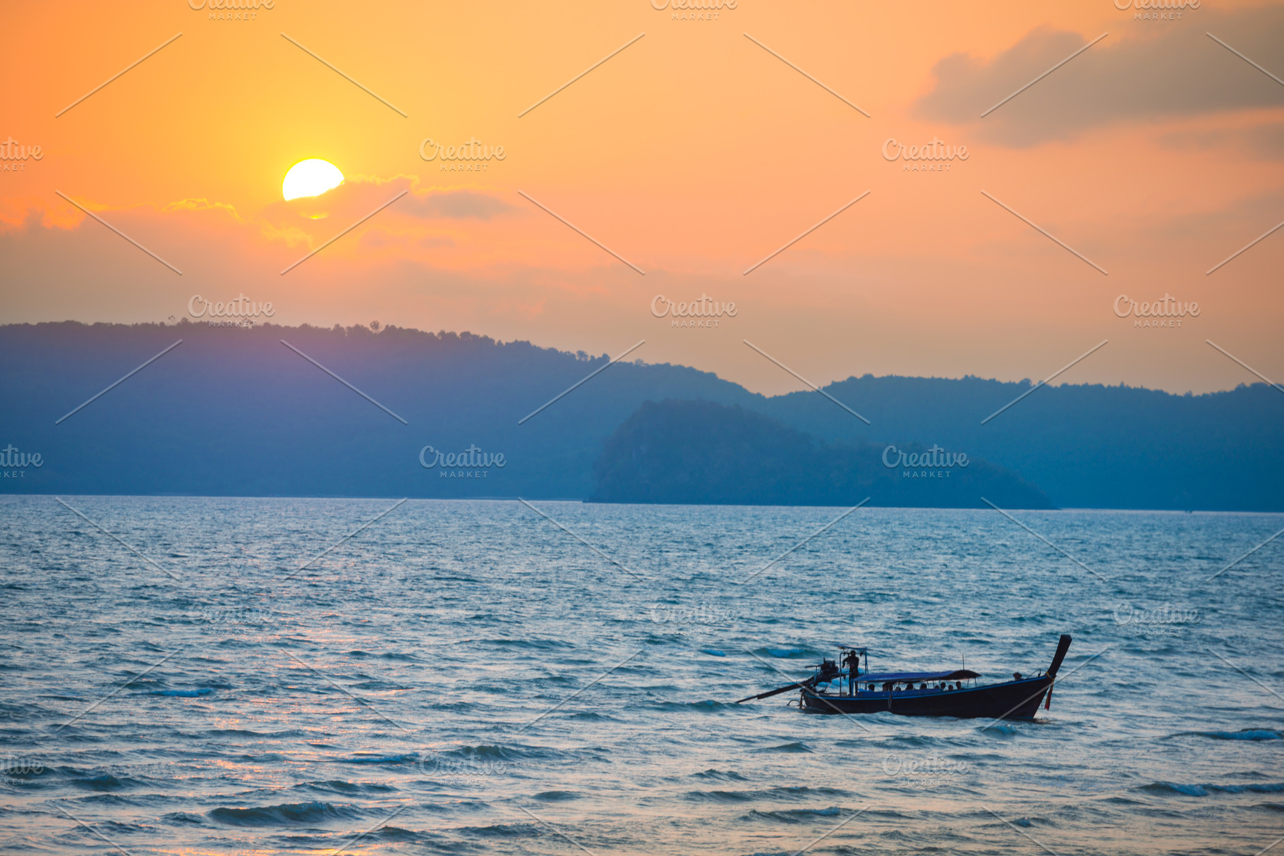 Beautiful sea landscape at sunset, a Nature Photo by Vapi