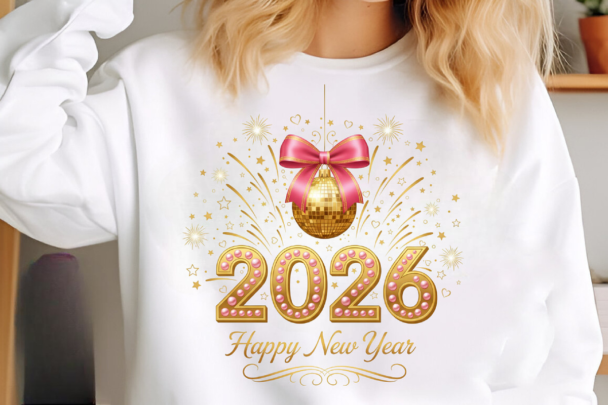 2026 Happy Glitter New Year PNG, an Illustration by SinaCreation (Photo 6 of 11)