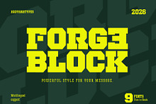 Forge Block – A Bold Typeface Forged