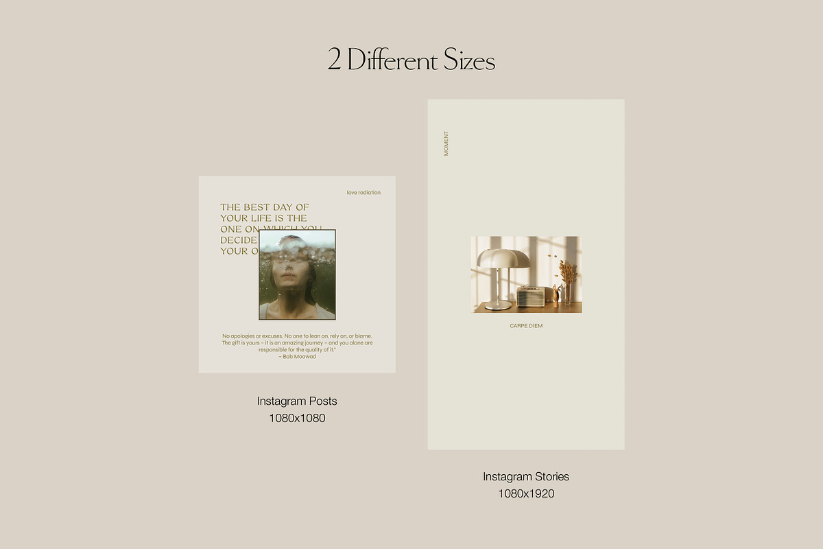 CANVA PS Instagram Templates Posts, a Social Media Template by Love Radiation Studio (Photo 9 of 16)