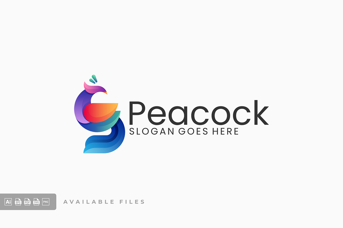 Peacock Gradient Colorful Logo, a Branding & Logo Template by ivan_artnivora