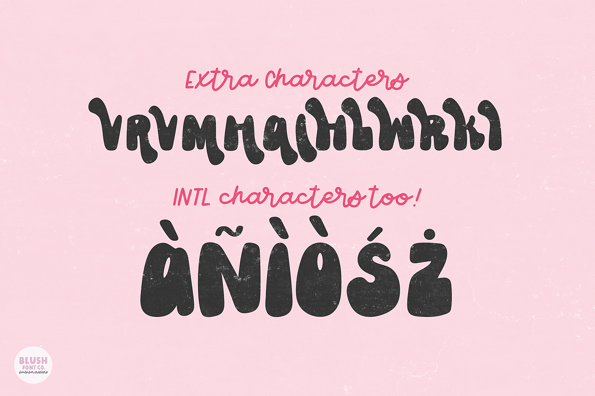 LOVERS an Adorable Retro Font, a Font by Blush Font Co. (Photo 9 of 9)