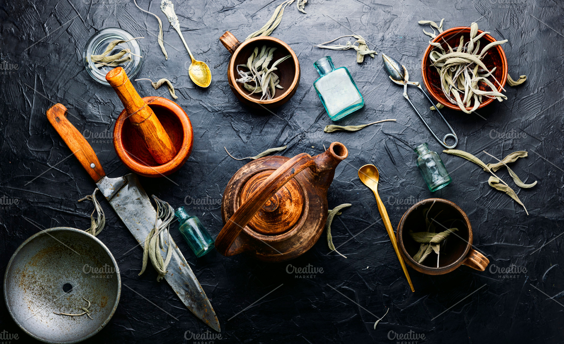 Dry sage leaf,herbal medicine, a Food & Drink Photo by MLunov MLunov