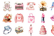 Watercolor Valentines Day Clipart, an Illustration by Design Market (Thumbnail 3 of 4)
