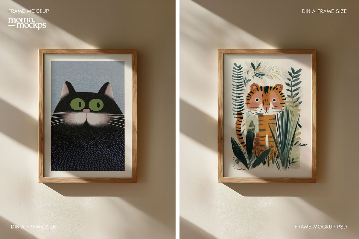 Frame Poster Art Mockup | DIN A PSD, a Household Mockup by momomockps (Photo 8 of 11)