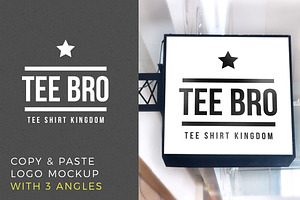 Signage Logo Mockup Pack - 3 Angles