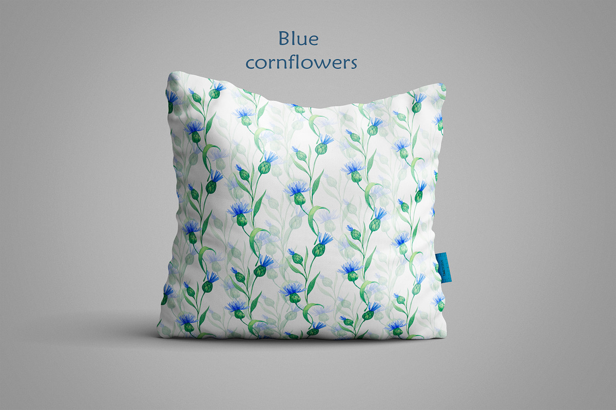 Blue cornflowers bundle, a Decorative Illustration by EshaStudio (Photo 14 of 15)
